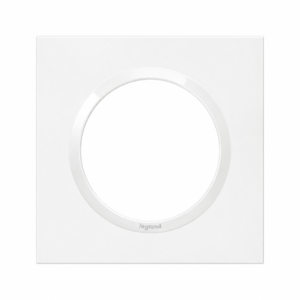 Plaque carrée dooxie 1 poste finition blanc - 600801