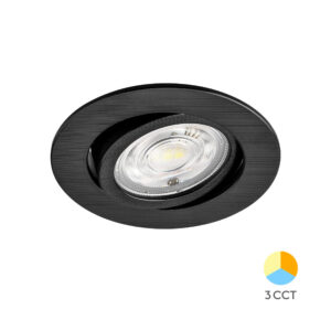 Spot LED Encastrable Noir 7W – 630 lm – CCT -Coupe Ø70 mm
