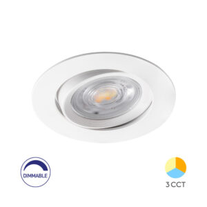 Spot LED Encastrable Blanc 7W 630 lm CCT Dimmable –Coupe Ø70 mm