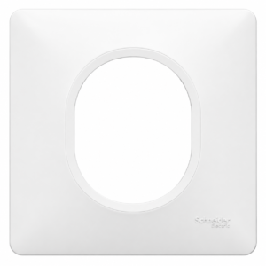 Schneider Electric Ovalis – Plaque de finition 1 poste Blanc – S320702