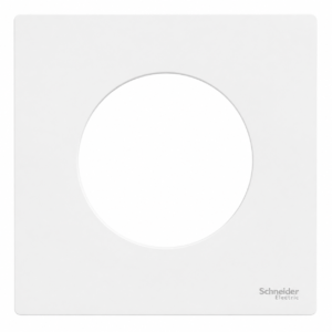 Schneider  Odace – Plaque de finition 1 poste Blanc Craie – S920702