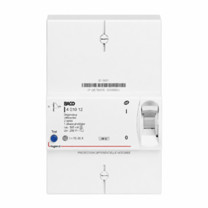 Disjoncteur de branchement Legrand 401012 – Tétrapolaire 30A – 500mA sélectif