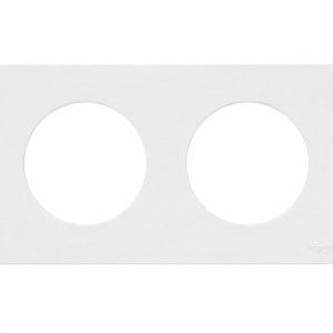 S920704-  2 postes–SCHNEIDER Odace Blanc Craie
