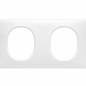 S320704 - 2 postes – SCHNEIDER Ovalis Blanc Horizontal