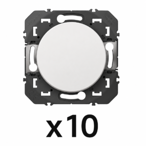 Legrand – Lot de 10 interrupteurs va-et-vient Dooxie blancs – 600001