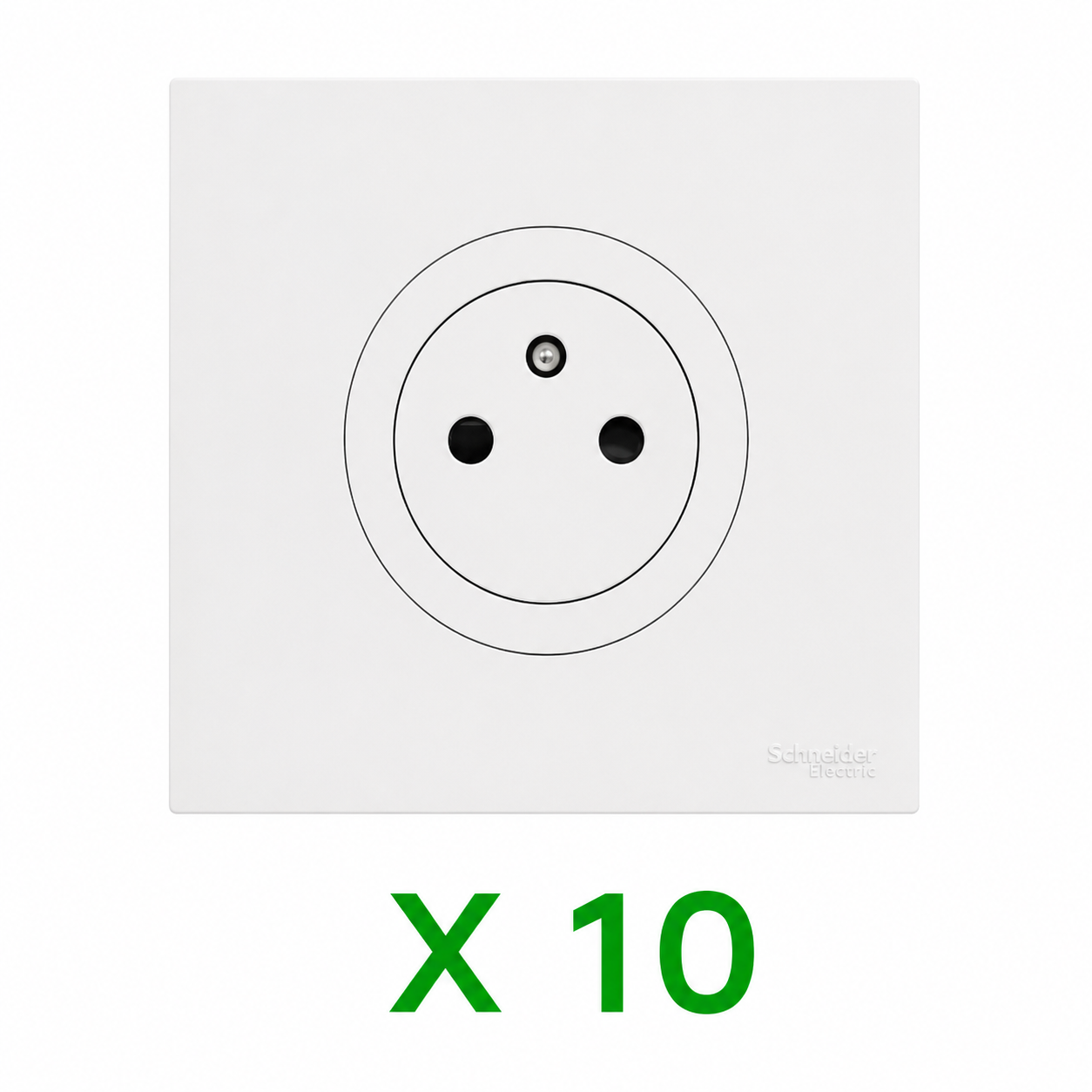 Schneider Electric Odace – Lot x10 Prises 2P+T + 10 Plaques – S920052 + S920702 – Image 2